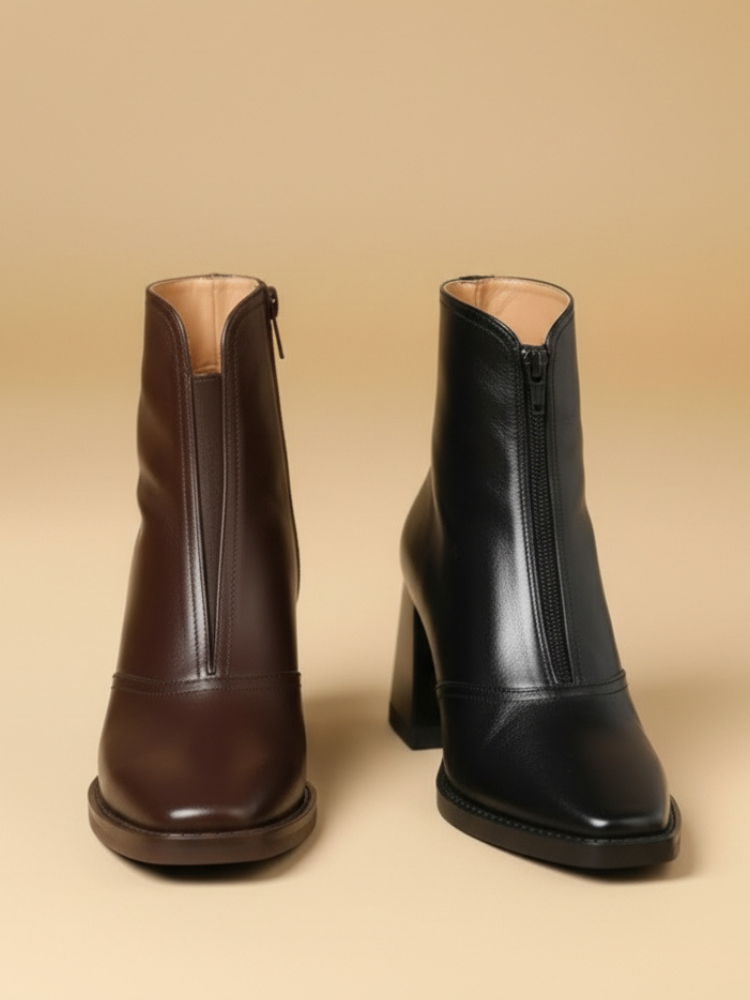 Jannete | Leder-Stiefeletten