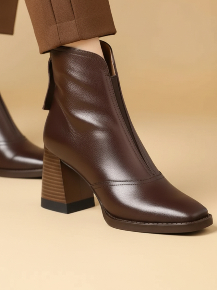 Jannete | Leder-Stiefeletten