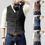 Jeremy | Wollgemischte Denim-Weste
