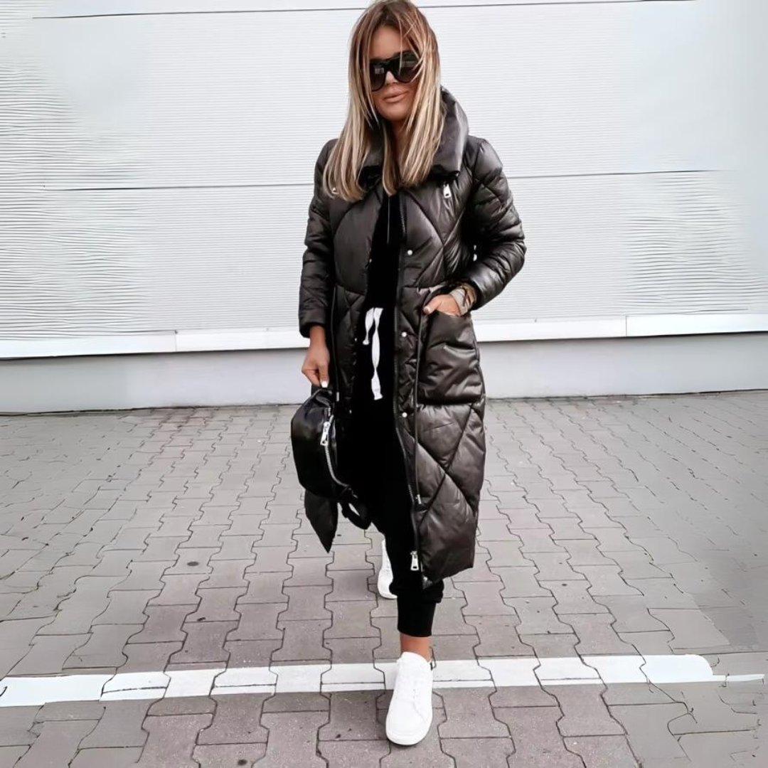 Althea | Lange Wattierte Baumwolljacke