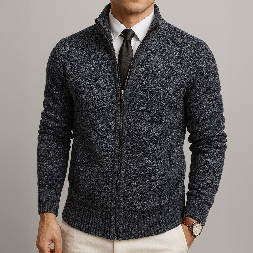 Japhet | Klassische Strickjacke mit Stehkragen
