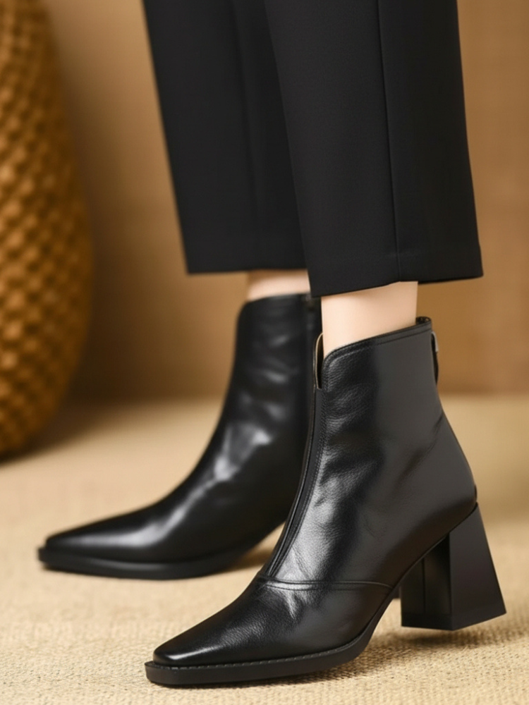 Jannete | Leder-Stiefeletten