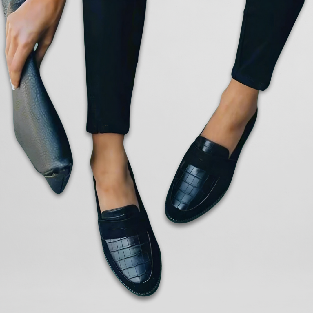 Sleekmoor™ Krokodil-Textur Slipper