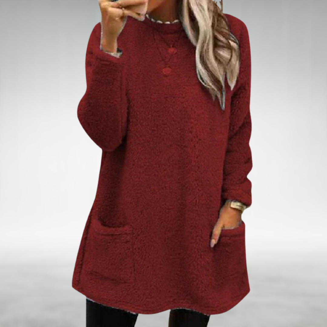Aubrey | Langer Fleece-Pullover