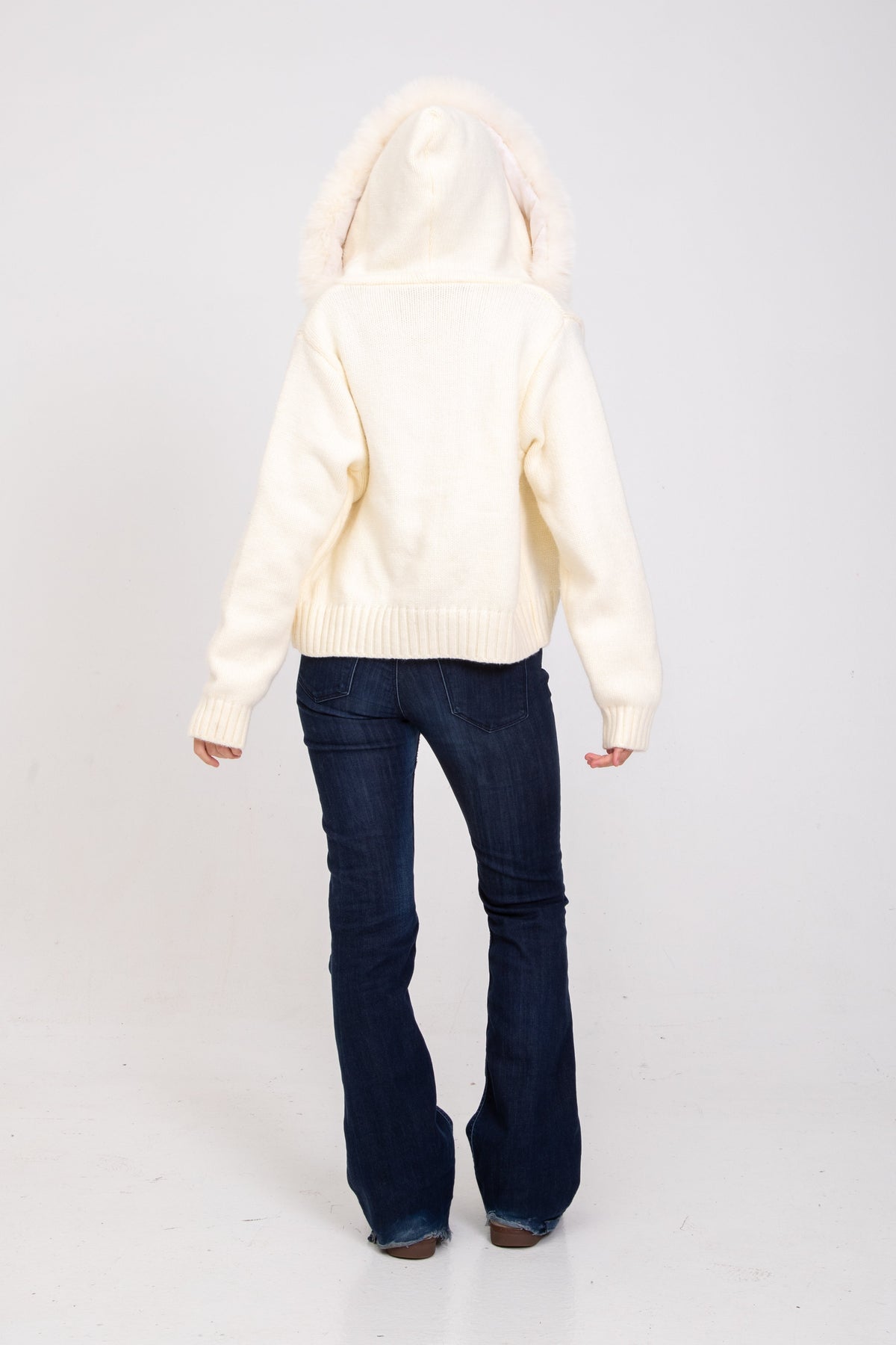 Alicia | Jacke mit Fellkapuze