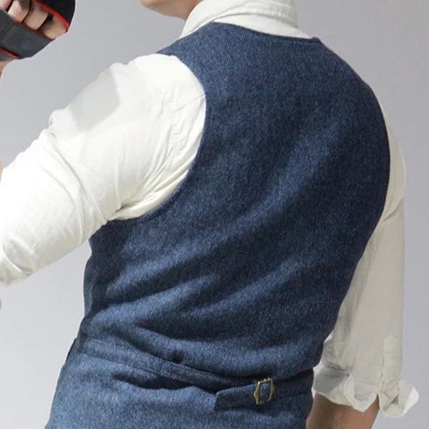 Jeremy | Wollgemischte Denim-Weste
