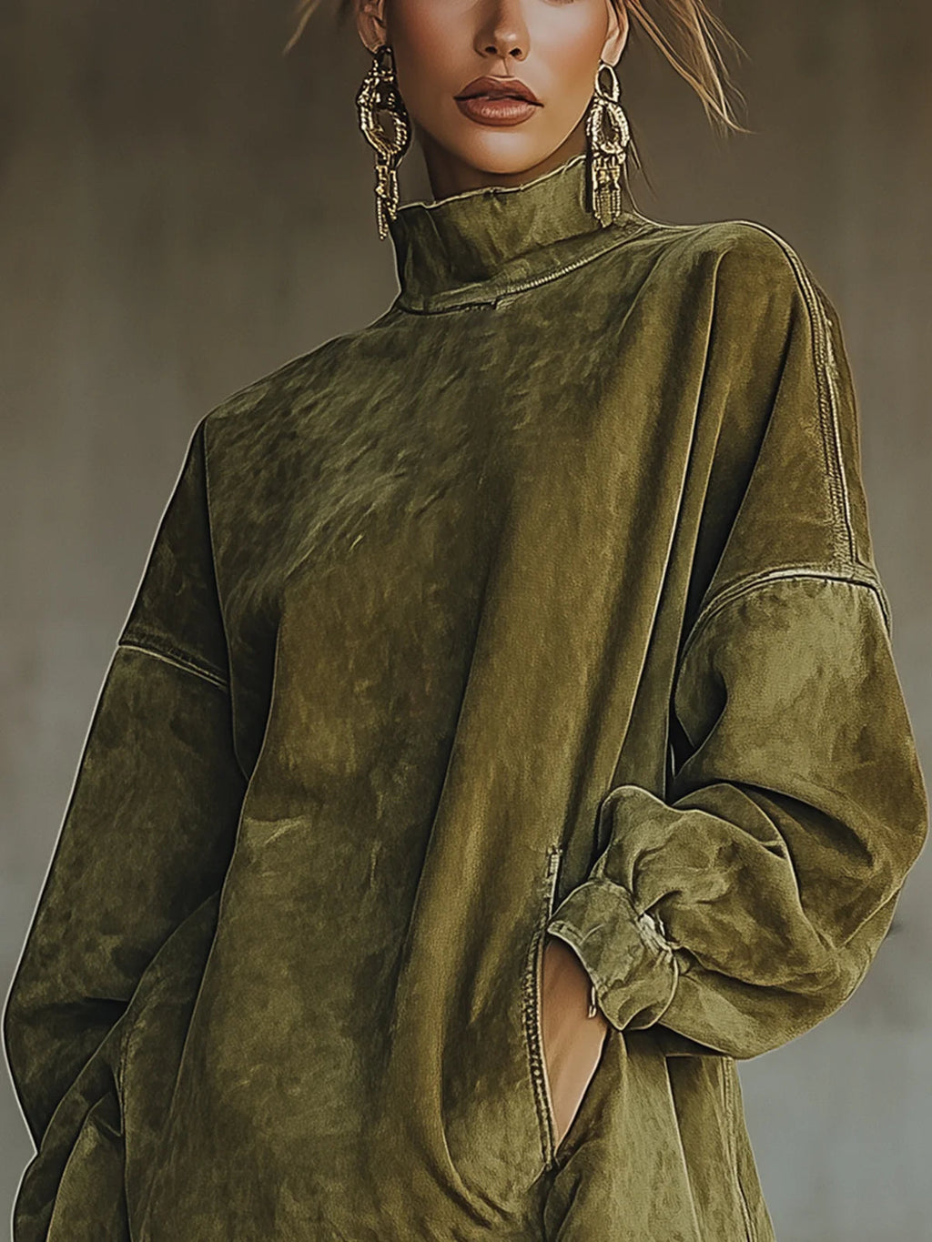 Muriel | Langarm-Minikleid mit Fransen