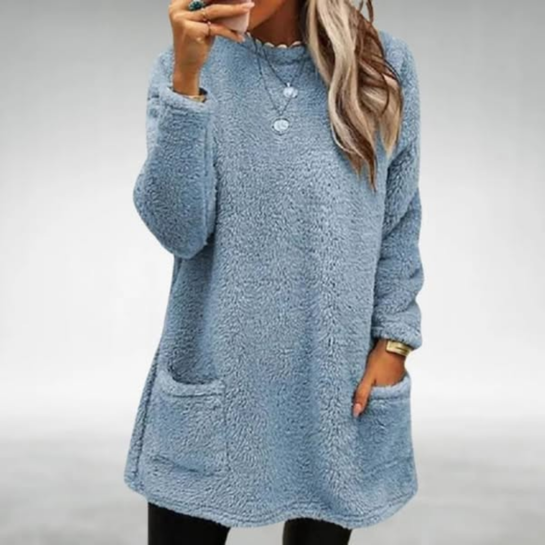 Aubrey | Langer Fleece-Pullover
