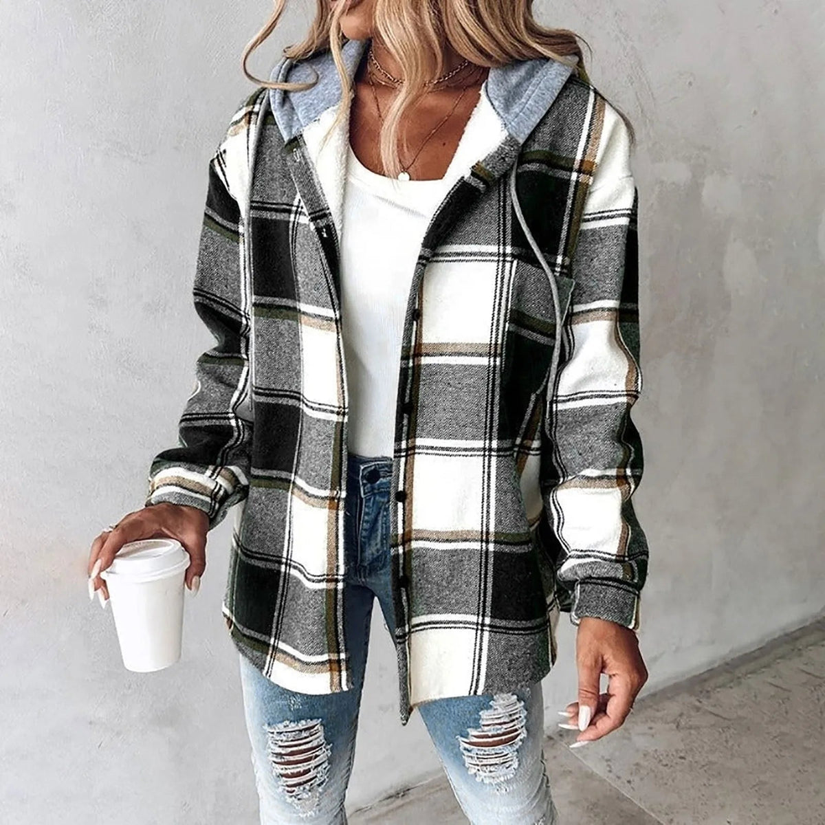 Khyra | Stylische karierte Jacke