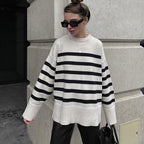 Gerda | Pullover mit Rundhalsausschnitt und Streifen