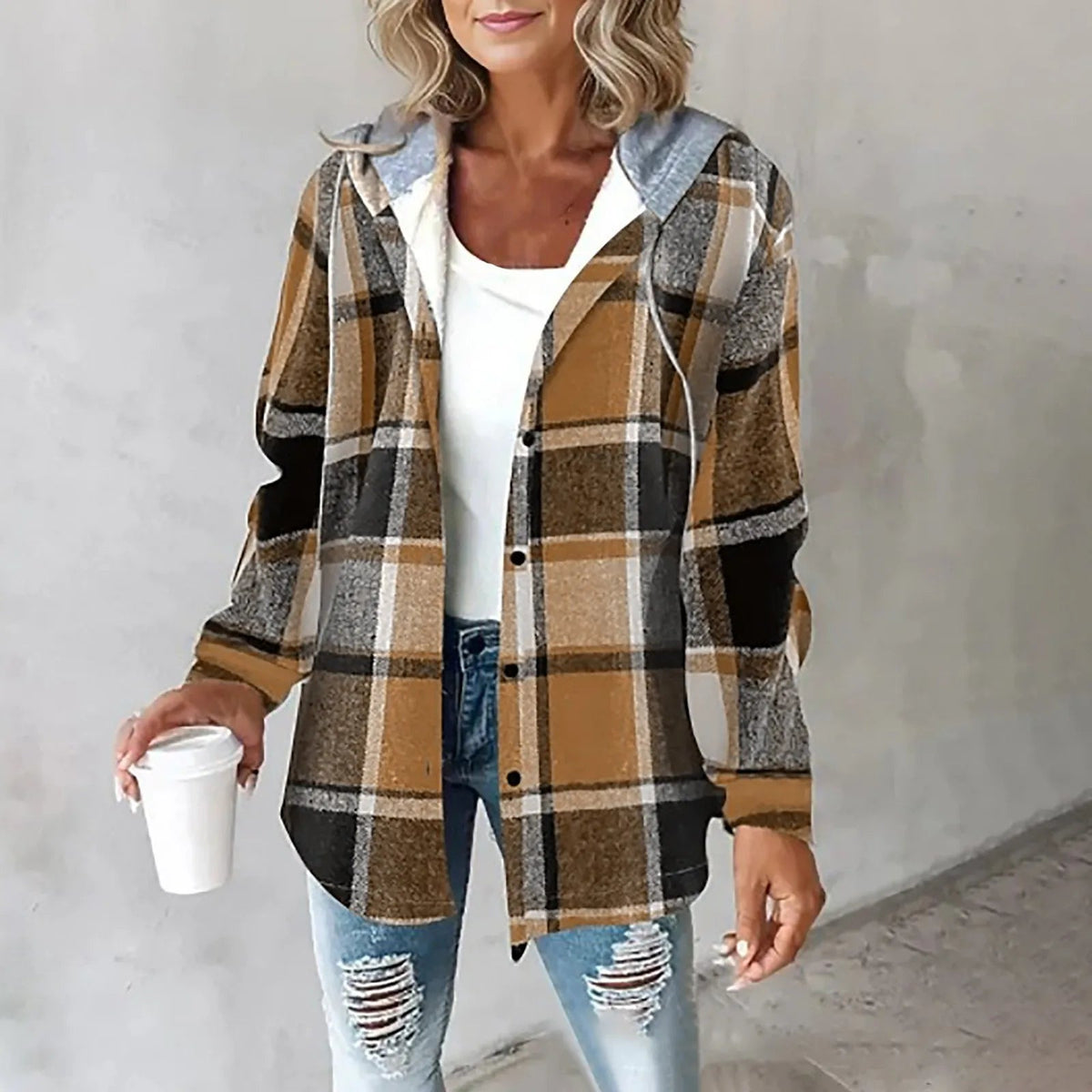 Khyra | Stylische karierte Jacke