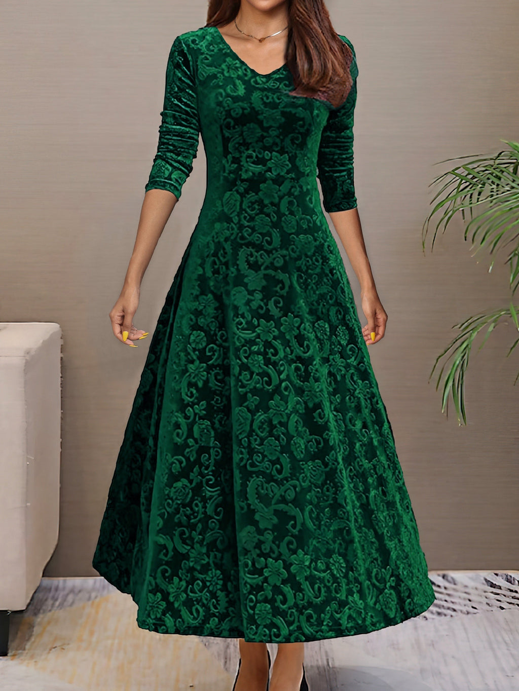 Calla | Tailliertes und Ausgestelltes Midikleid
