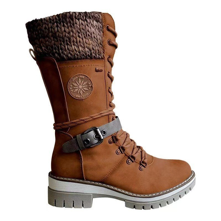 Ellah | Schnürstiefel mit Schnallenriemen