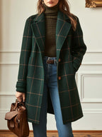 Aida | Klassischer Karierter Tweed-Mantel