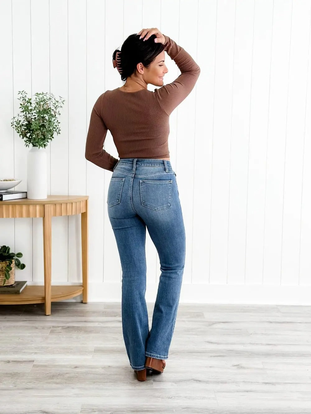 Roswitha | Hochgeschnittene Gerade Jeans