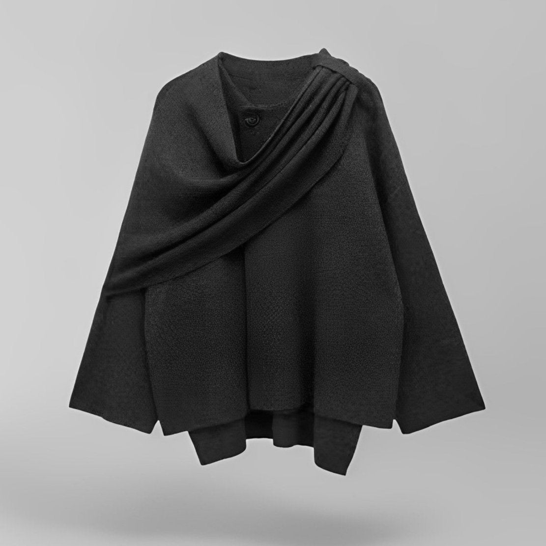 Anneth | Stilvoller Mantel mit Schal
